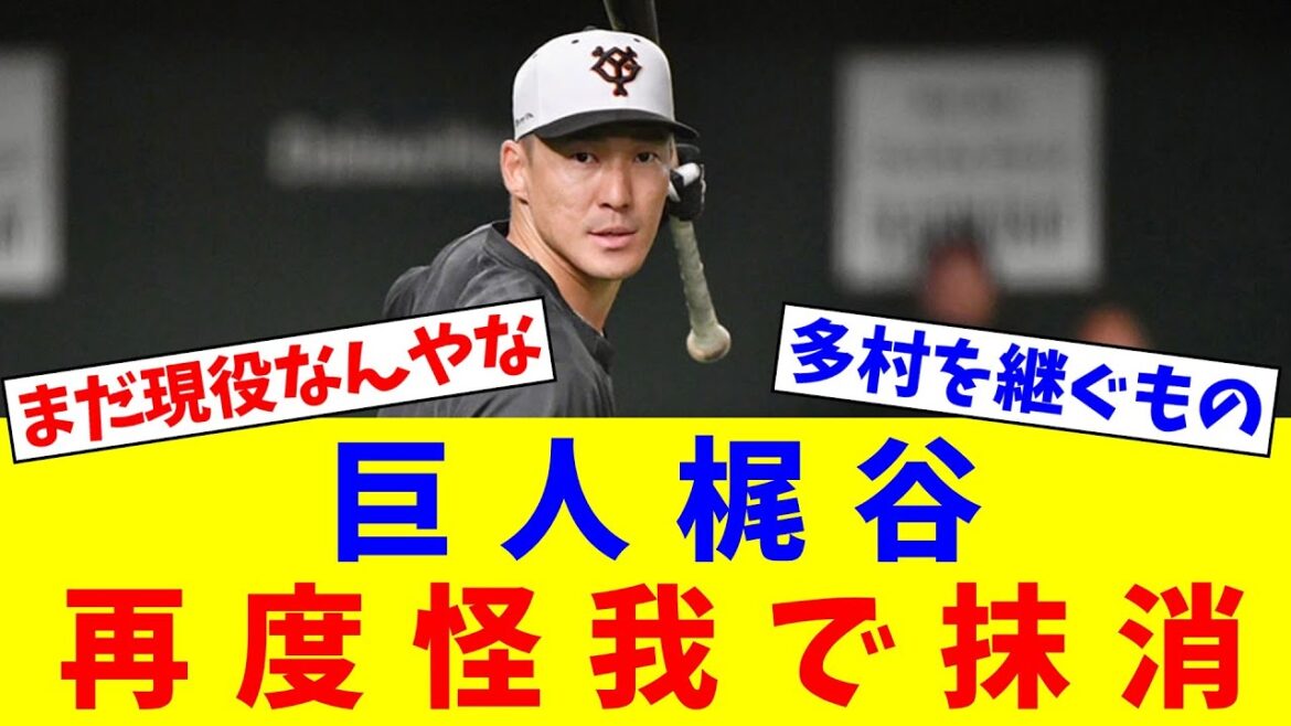 巨人梶谷、一軍復帰4日で再度怪我のため抹消【なんJ反応】【プロ野球反応集】【2chスレ】【5chスレ】