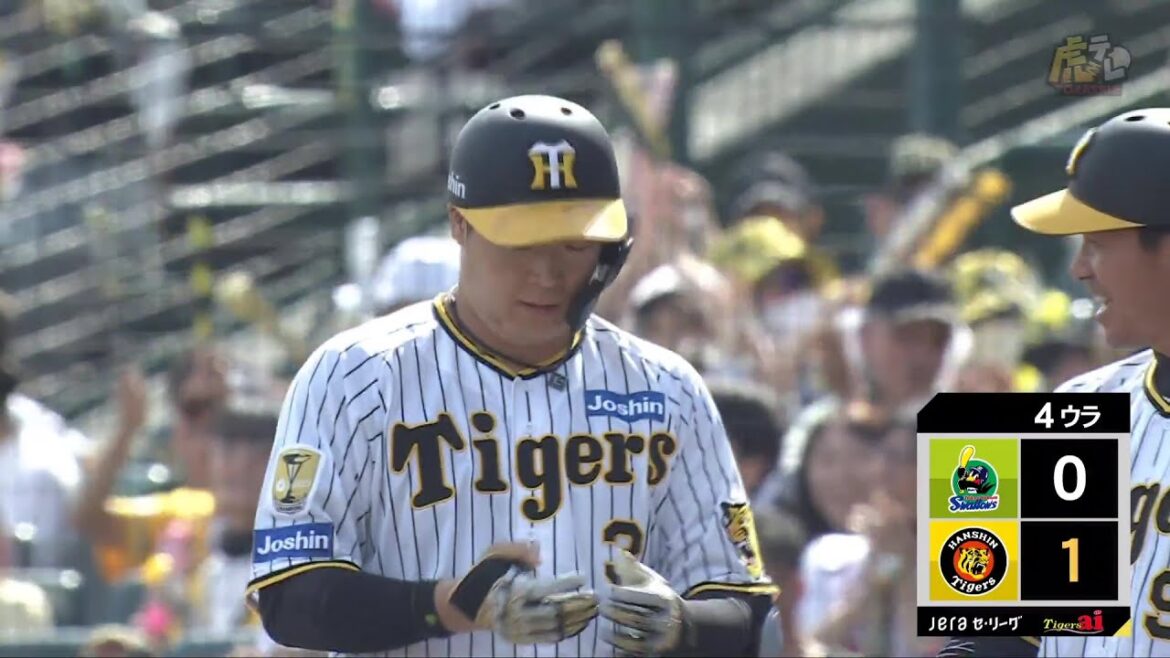 【初球攻撃】4回裏 #大山悠輔 選手のレフト前タイムリーヒットで待望の先制点！【2024/5/18Ｔ－Ｓ】