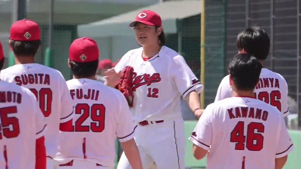 広島カープ　12大道投手　由宇球場試合前 ブルペン投球練習 2024.5.17