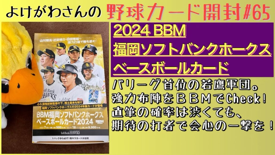 【開封動画】BBM 福岡ソフトバンクホークス ベースボールカード2024をたしなむ。【野球カード】