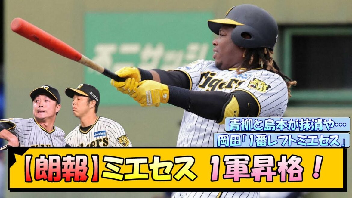 ミエセス＆ビーズリー 1軍昇格！代わって青柳＆島本が登録抹消…【なんJ/2ch/5ch/ネット 反応 まとめ/阪神タイガース/岡田監督/青柳晃洋/島本浩也】