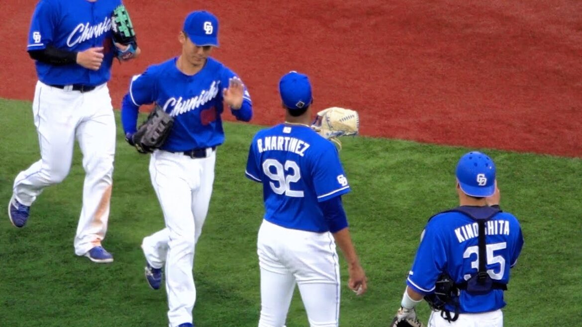 完璧ライデル・マルティネスが三者凡退で締めて勝利のハイタッチ！中日ドラゴンズ 2024/05/19 勝利の瞬間ハイライト