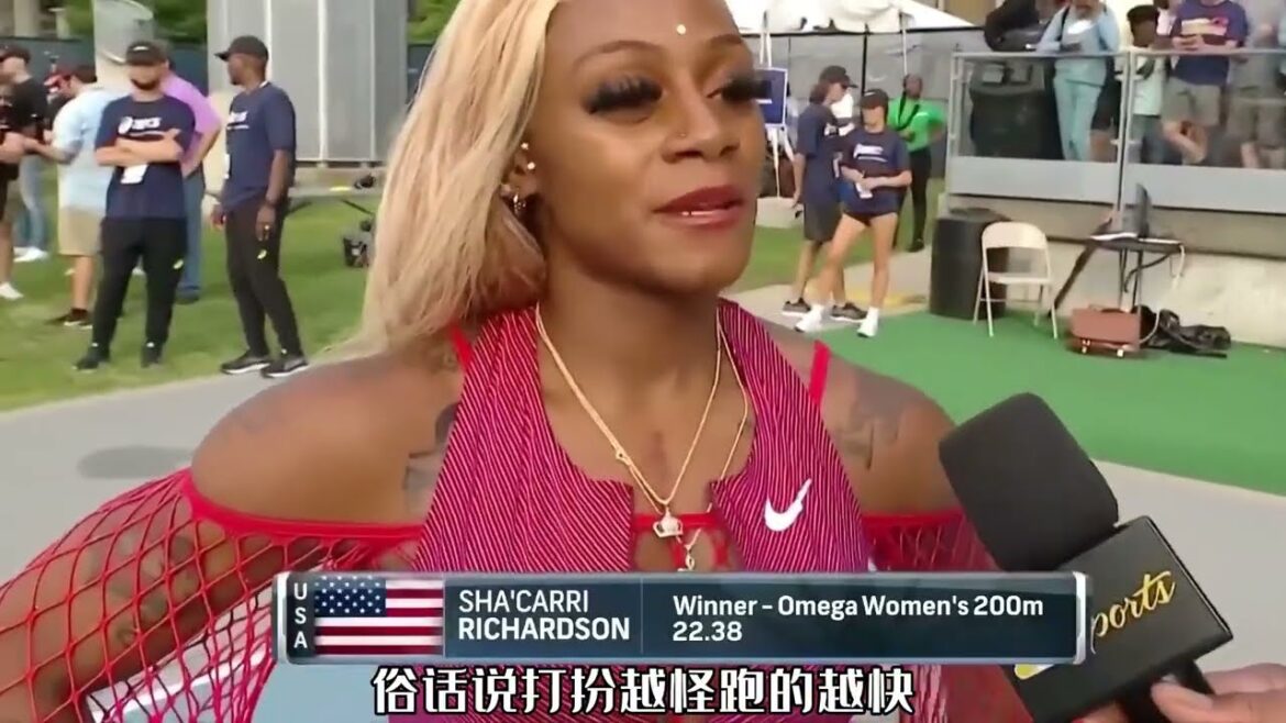 博尔特最喜欢的美国女飞人理查德森，恐怖实力另类装扮惹人注目！