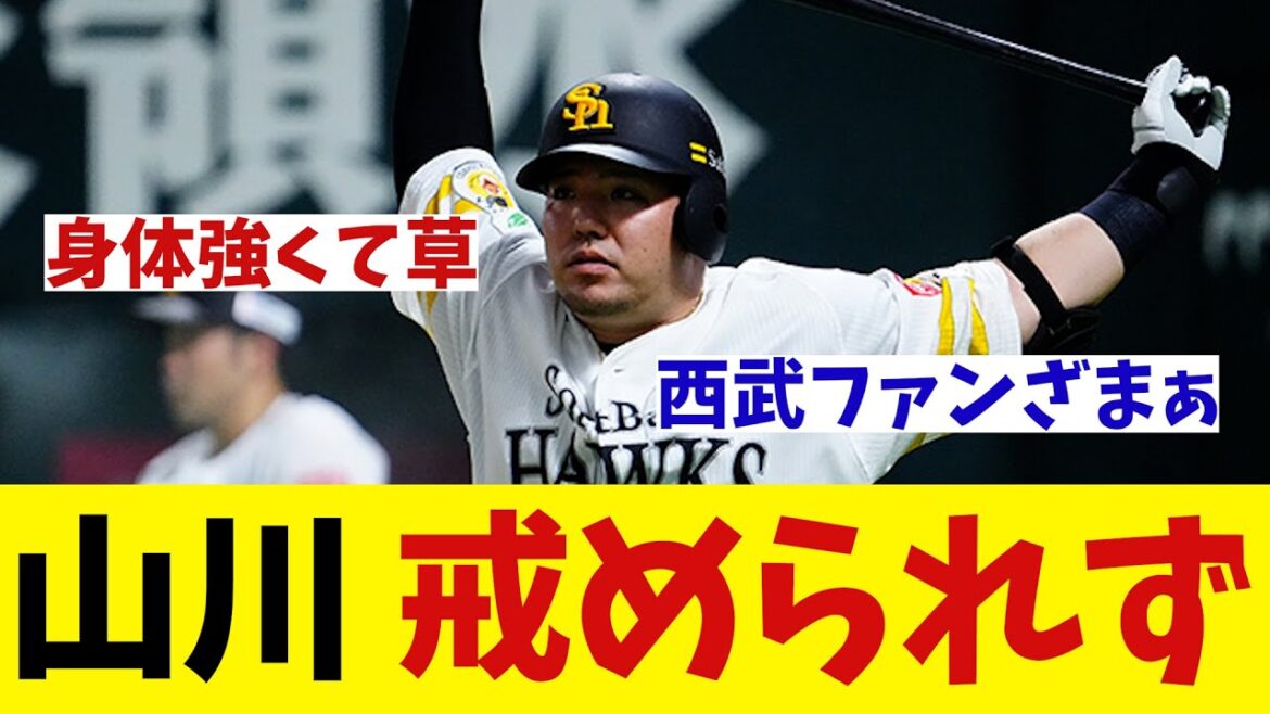 ソフトバンク・山川　戒められず西武ファン落胆wwwwww【野球情報】【2ch 5ch】【なんJ なんG反応】