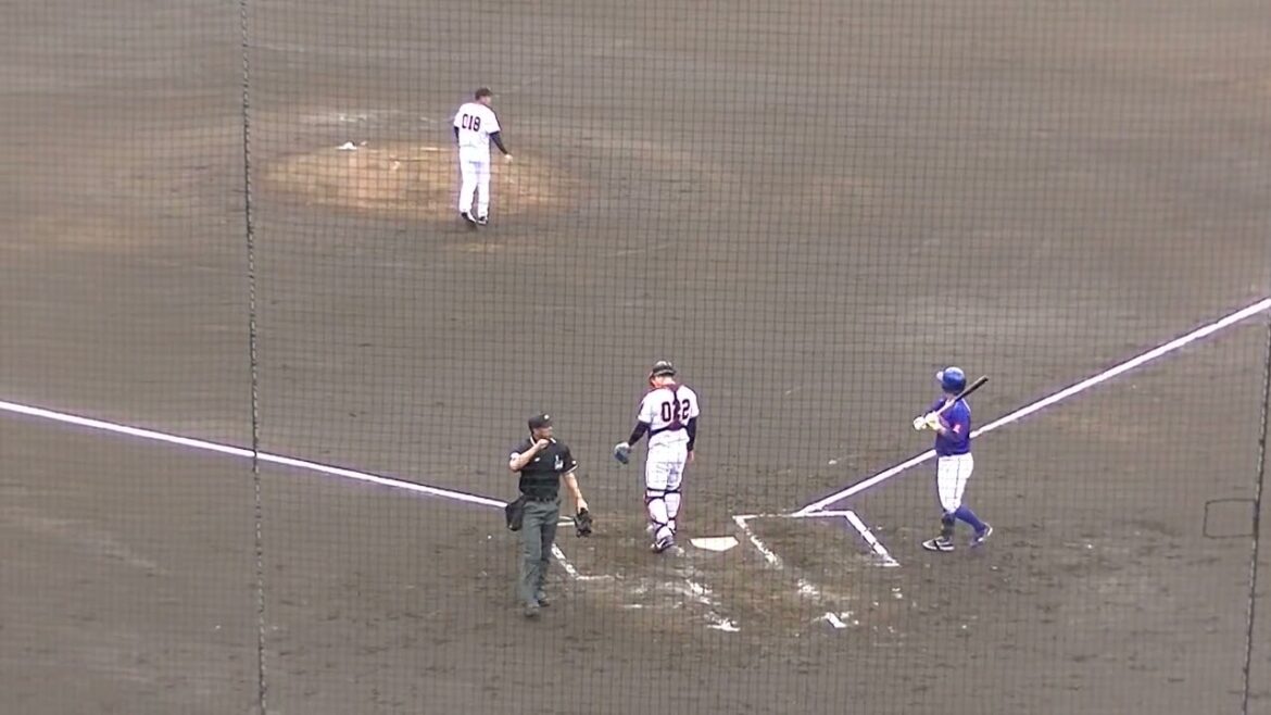 HONDA野尻を三振にとる木下幹也（読売ジャイアンツ対HONDA2024年4月27日 練習試合）