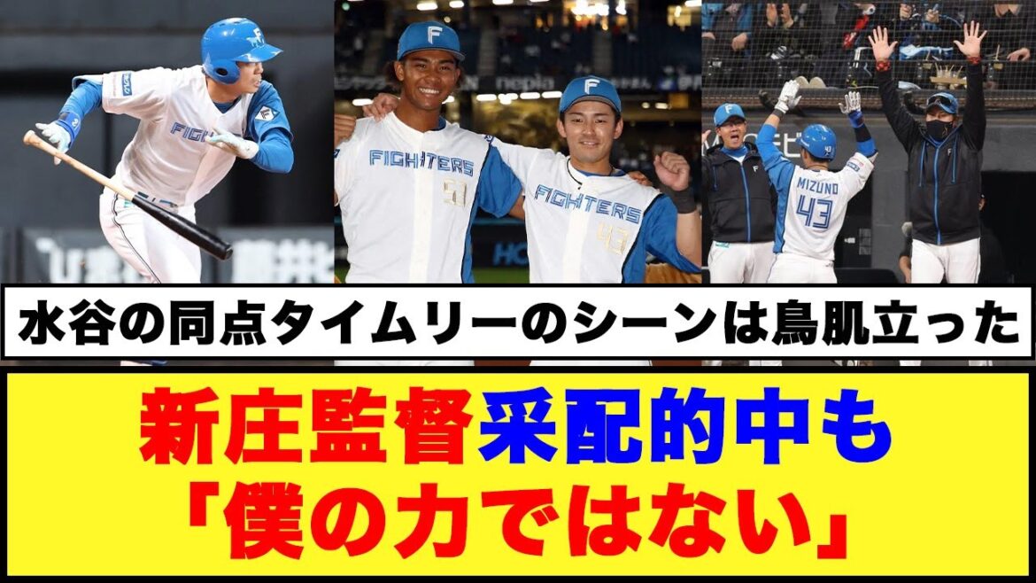 【日本ハム】新庄監督采配的中も「僕の力ではない」【日本ハム反応集】【ネットの反応】#日本ハムファイターズ #新庄監督 #水野達稀 #水谷瞬 #中島卓也