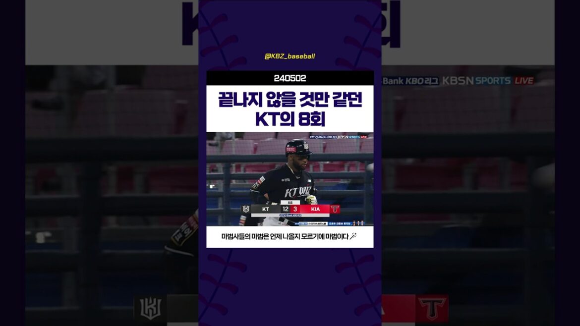 끝나지 않을 것만 같던 KT의 8회 #240502 #kt위즈 #황재균 #김상수 #천성호 #로하스