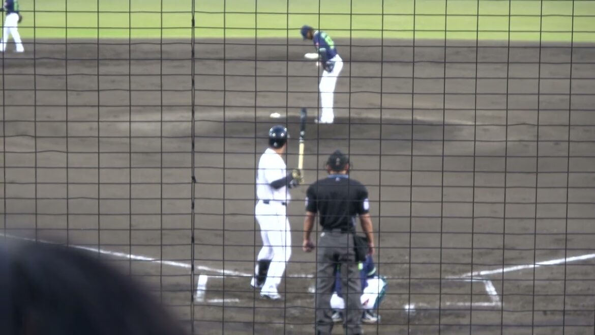 くふうハヤテベンチャーズ 西川僚祐選手 第1打席 センターフライ VS 東京ヤクルトスワローズ ロドリゲス投手 2024/5/14 草薙球場