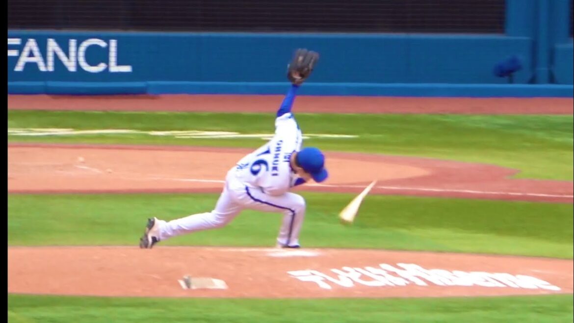 危ねぇ… 大貫晋一、折れたバットを間一髪で避ける！ 横浜DeNAベイスターズ 2024/5/19