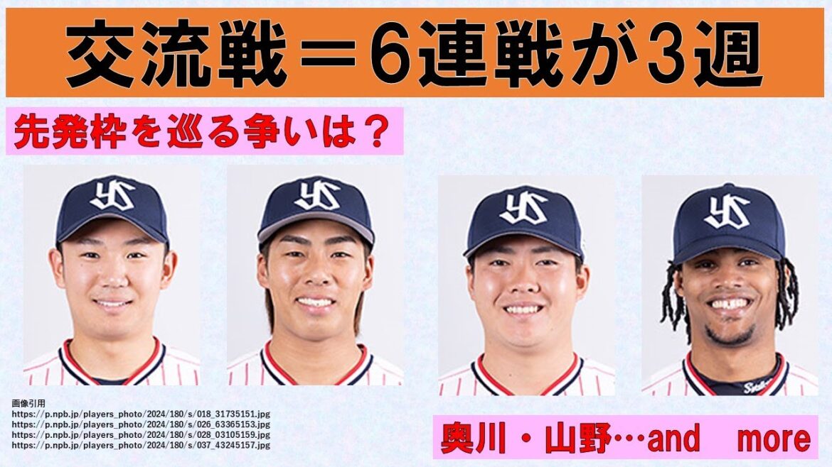 【先発枠を巡る争い】奥川は？山野は？and more…6連戦が続く交流戦に向けて1軍に上がってくるのは誰だ？願望＆妄想【松本健デビューに期待】2024年5月13日