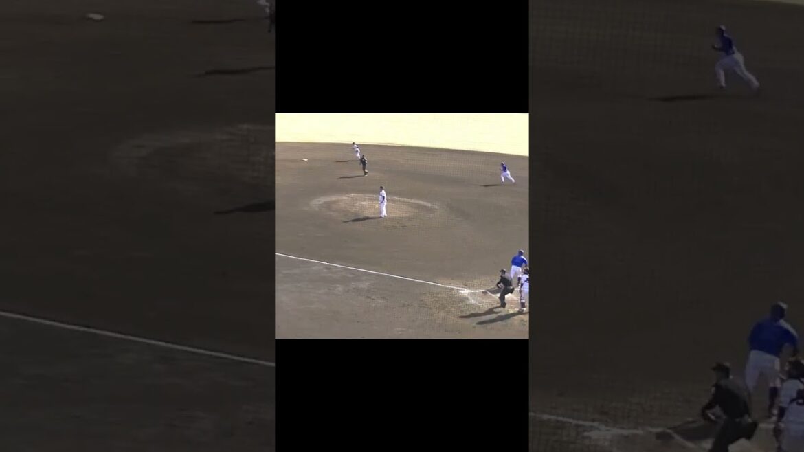 DeNA益子京右 サード線抜くタイムリーツーベースヒット（2024年3月13日 教育リーグ 読売ジャイアンツ対 横浜DeNAベイスターズ）