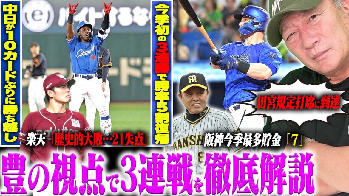 【プロ野球解説】阪神が接戦を制し貯金7！巨人『岡本の三振は責めれない！』中日ビシエド打席で何を考えたのか…DeNAは今季初の3連勝「牧の怪我を感じない打線の恐怖‼」ロッテ髙部の復帰が今後の鍵に？