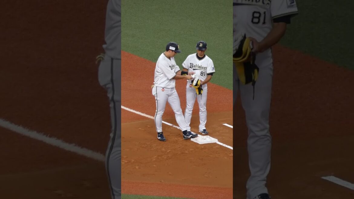 杉本 裕太郎　装備品を 田口壮 ｺｰﾁ に お預け　#オリックスバファローズ #shorts