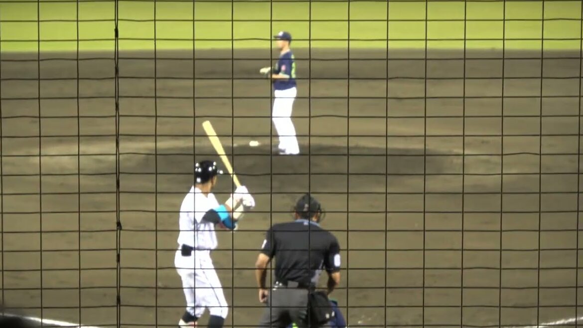 くふうハヤテベンチャーズ ジェリソンバスケス選手 折れたバットにピッチャーが気を取られた故？の内野安打 第3打席 VS 東京ヤクルトスワローズ 今野龍太投手 2024/5/14 草薙球場