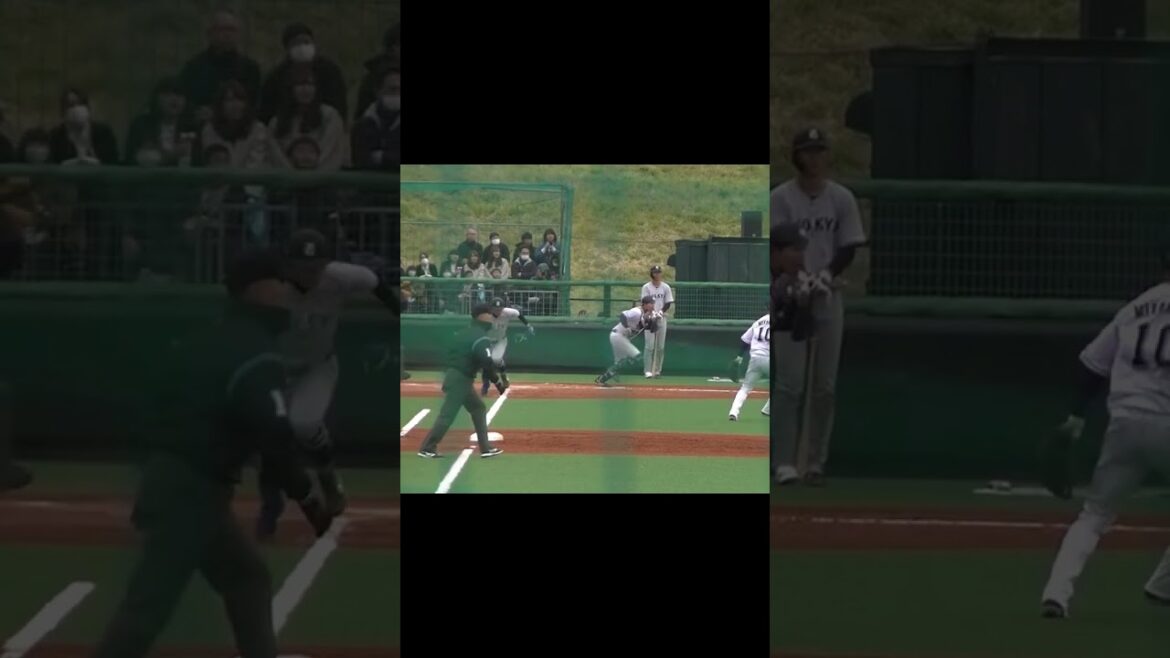 松原聖弥 上手いバント 自分も生き残りそうな絶妙なところへ（ ヤクルトスワローズ対 読売ジャイアンツ2024年3月28日）