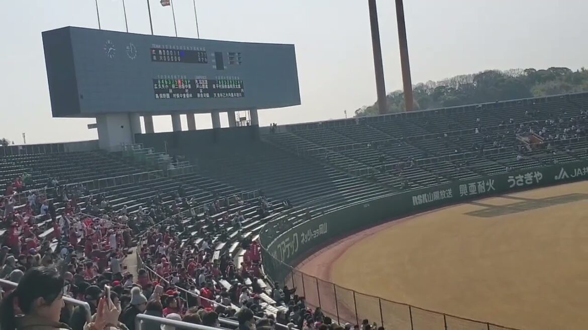 20240301　途中出場！【田中広輔 応援歌】広島東洋ｶｰﾌﾟ　6回表@倉敷ﾏｽｶｯﾄｽﾀｼﾞｱﾑ･外野ﾚﾌﾄ ｵｰﾌﾟﾝ戦