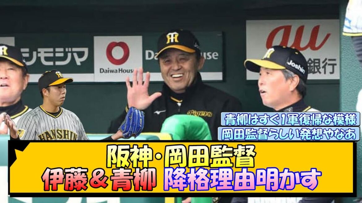 阪神・岡田監督 伊藤＆青柳 降格理由明かす【なんJ/2ch/5ch/ネット 反応 まとめ/阪神タイガース/岡田監督/青柳晃洋/伊藤将司】