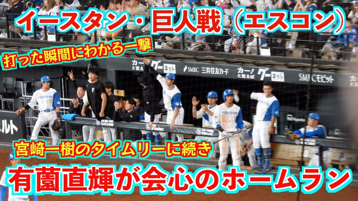 【20240526】有薗直輝が会心の一撃。宮崎一樹のタイムリー直後の一発。６点差に拡がる。