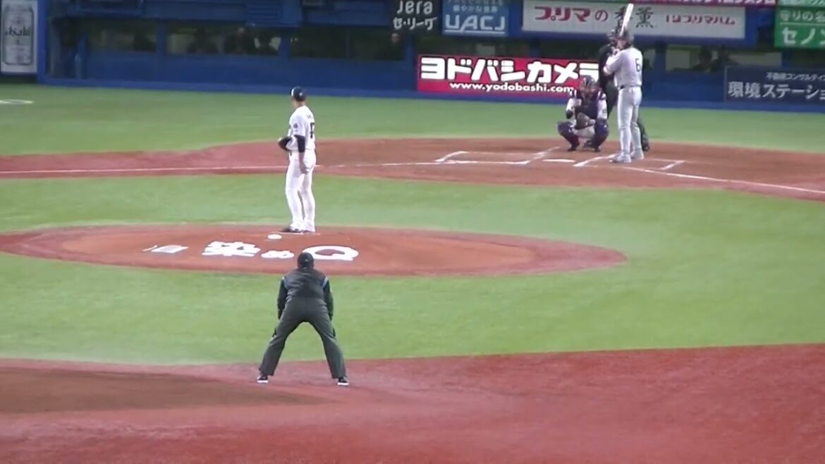 坂本勇人 高橋奎ニからフォアボールを選ぶ（2024年4月11日 ヤクルトスワローズ 対 読売ジャイアンツ）