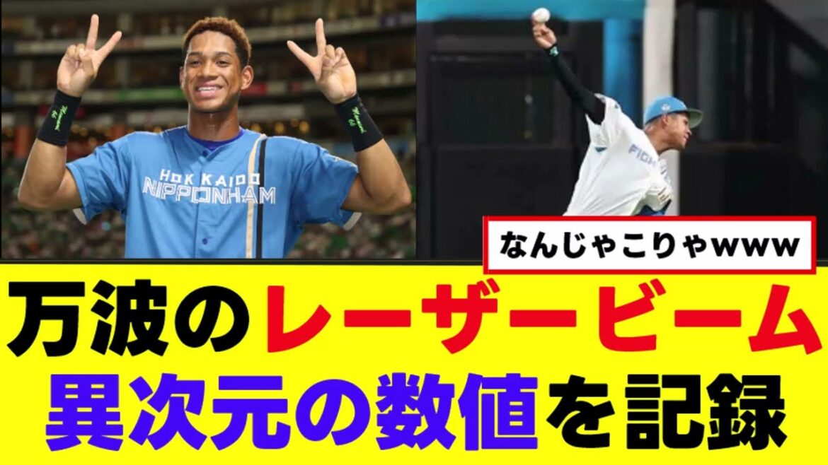 【万波中正】バックホームを計測した結果ｗｗｗ