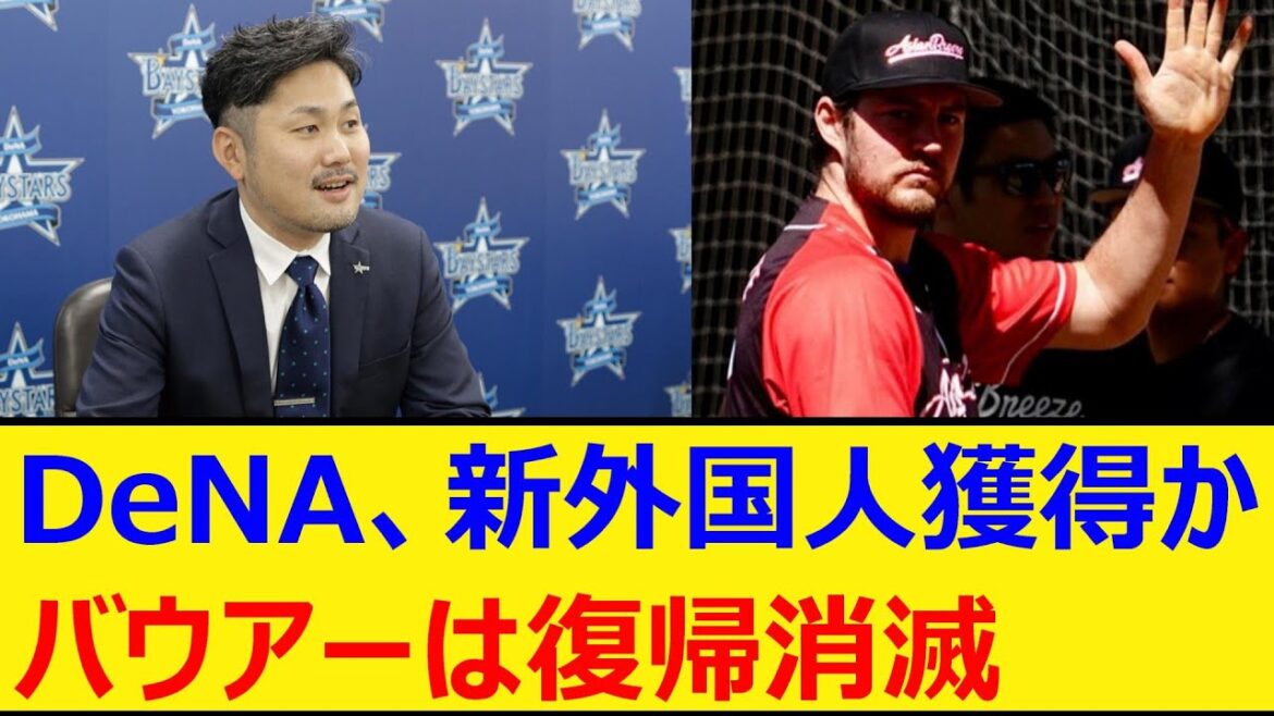 DeNA、新外国人獲得か。バウアーは復帰消滅【プロ野球、なんJ、なんG反応】【2ch、5chまとめ】【横浜DeNAベイスターズ、ベイスターズ、助っ人、MLB、メジャー、大リーグ】