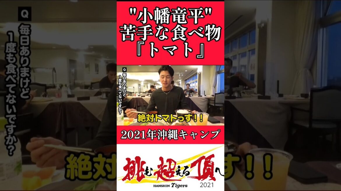【阪神】"小幡竜平"苦手な食べ物！ #阪神 #阪神タイガース #小幡竜平  #shorts
