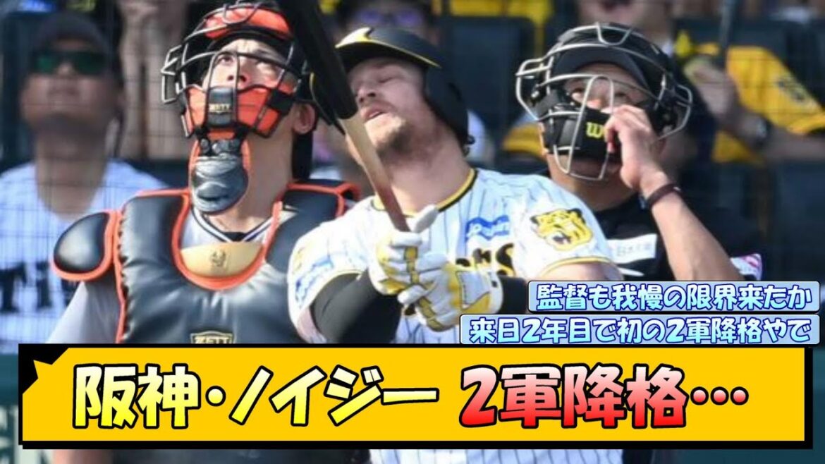阪神・ノイジー 2軍降格…【なんJ/2ch/5ch/ネット 反応 まとめ/阪神タイガース/岡田監督】