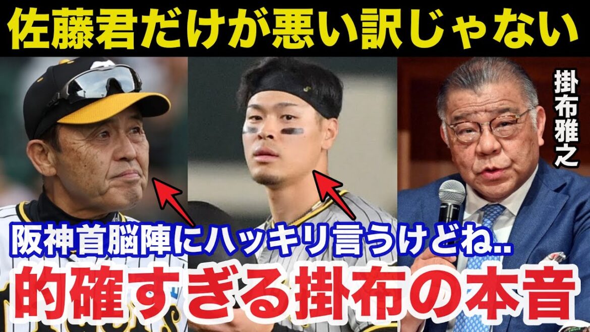 阪神.岡田監督による佐藤輝明二軍降格に掛布雅之が放った本音が的確すぎると話題に【阪神タイガース/プロ野球】 阪神.岡田監督による佐藤輝明二軍降格に掛布雅之が放った本音が的確すぎると話題に【阪神タイガース/プロ野球】