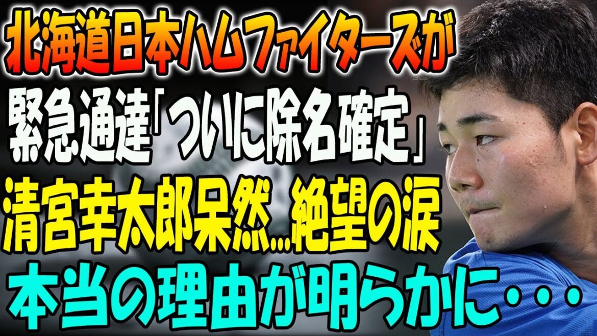 北海道日本ハムファイターズが緊急通達「ついに除名確定」！清宮幸太郎呆然...絶望の涙！新庄剛志監督に見捨てられ２軍降格となった大阪桐蔭の星が日ハムで輝けない理由！本当の理由が明らかに
