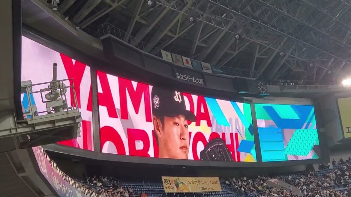 20240412　2番手で山田修義が登板　ｵﾘｯｸｽ･ﾊﾞﾌｧﾛｰｽﾞ　8回表@京ｾﾗﾄﾞｰﾑ大阪･ﾚﾌﾄ外野下段