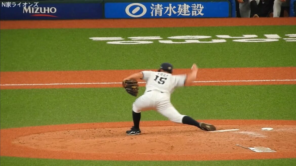 與座海人 ピッチングフォーム スロー再生あり2024/05/25 西武対オリックス【埼玉西武ライオンズ】【ベルーナドーム】