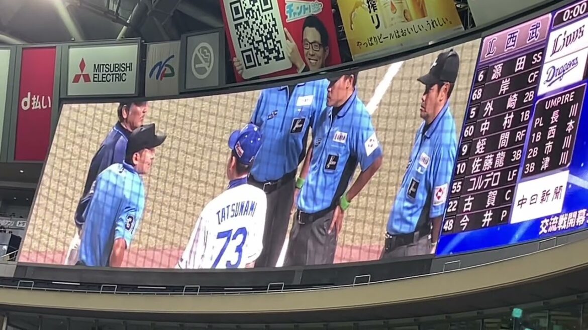 渡辺監督代行と挨拶する監督と審判(2024/5/26)