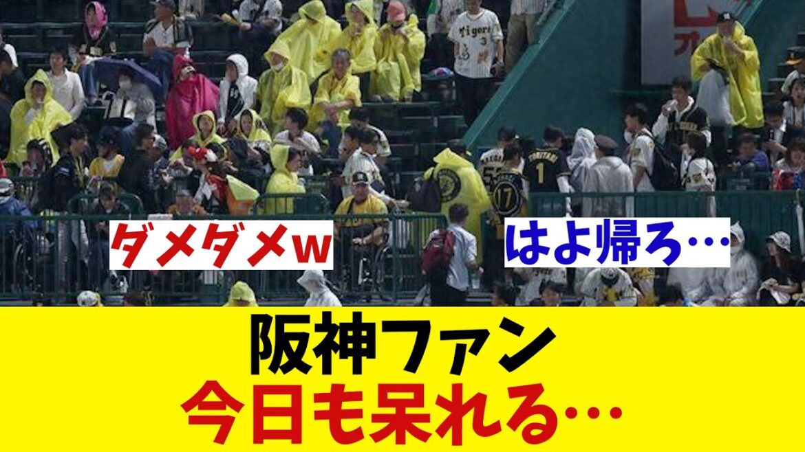 阪神ファン　3連敗で今日も呆れるwwwwww【野球情報】【2ch 5ch】【なんJ なんG反応】