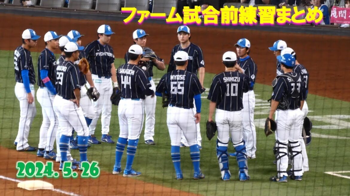 【20240526】【エスコン】ファーム試合前練習