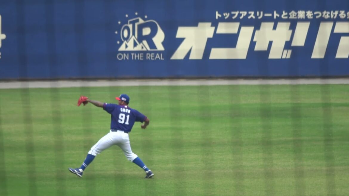 中日ドラゴンズ ウンベルト・メヒア投手 先発投手の試合キャッチボール 2023/6/10 ナゴヤ球場