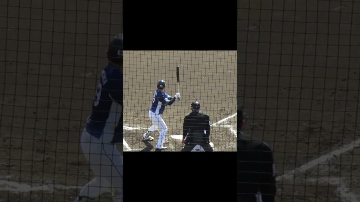 ライオンズ長谷川信哉バッティングフォーム［読売ジャイアンツ対 西武ライオンズ 2軍 2024年3月10日］