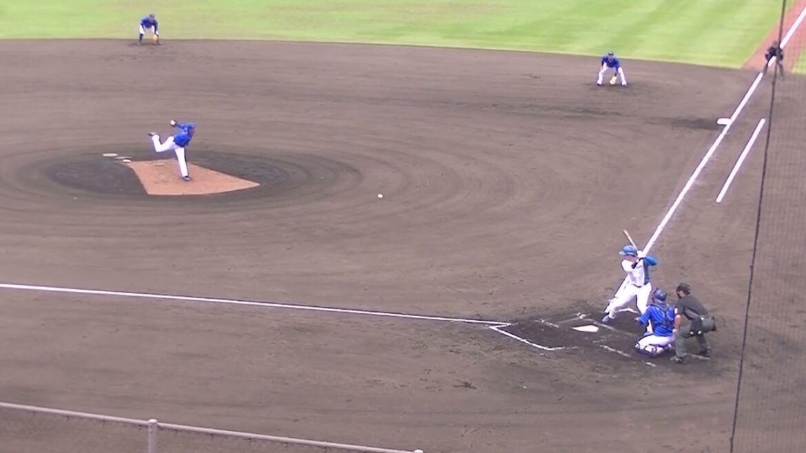 DeNA石田祐太郎が古川裕大を空振り三振（2024年4月23日 日本ハムファイターズ対 横浜DeNAベイスターズ 2軍）