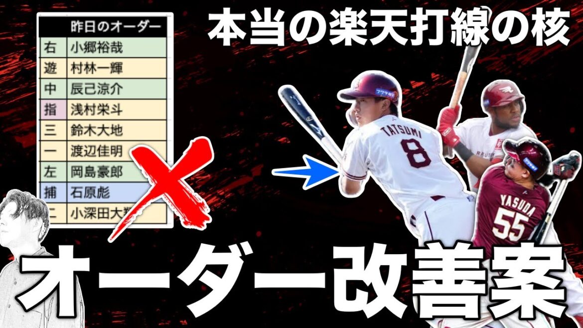 楽天のスタメン改善案を発表します。フランコが代打の代打まで出てこない方がおかしいのでは。。。