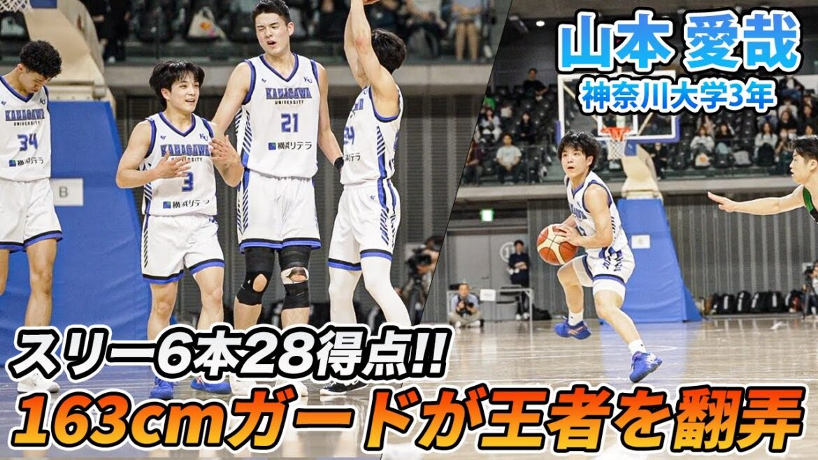 【リアルあひるの空】インカレ王者・白鷗大を撃破!163cmガードが28得点の大暴れ!山本 愛哉(神奈川大学3年/PG/163cm/飛龍高校)|スプリングトーナメント2024 【リアルあひるの空】インカレ王者・白鷗大を撃破!163cmガードが28得点の大暴れ!山本 愛哉(神奈川大学3年/PG/163cm/飛龍高校)|スプリングトーナメント2024