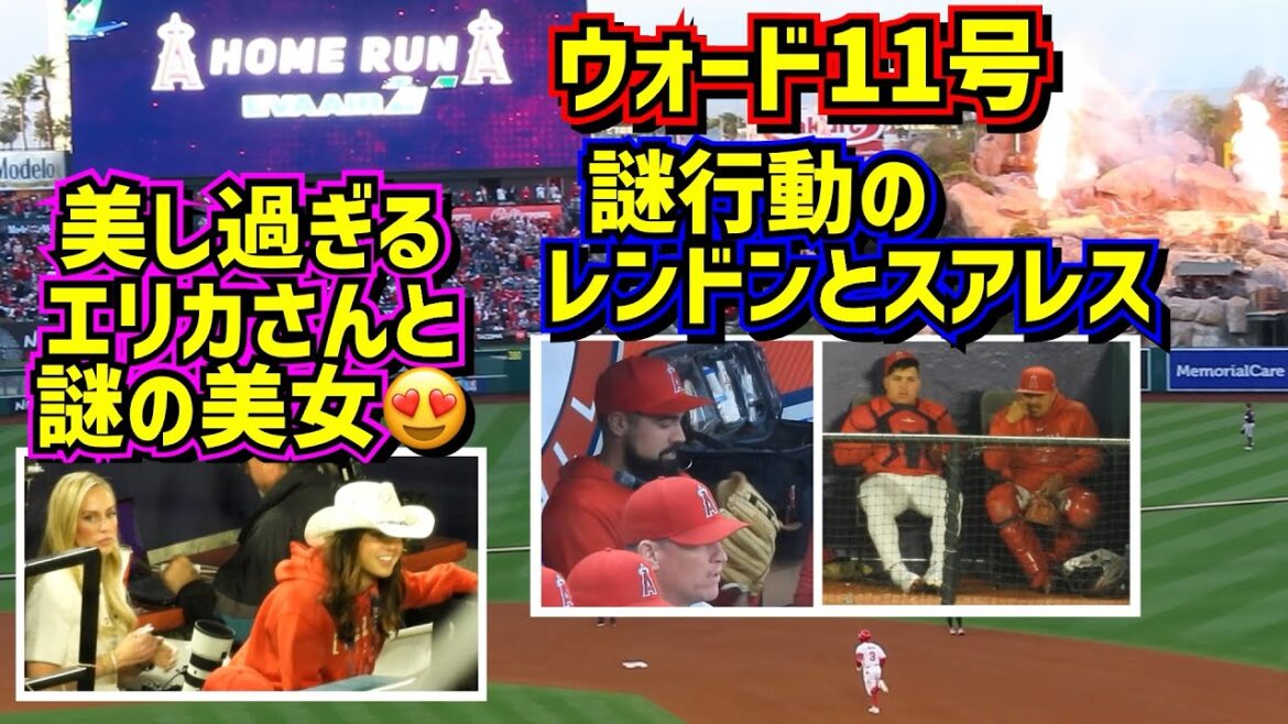 エンゼルス謎だらけ‼️ウォード11号トラウトのファンサ 謎の美女と謎行動のレンドンとスアレス 【現地映像】5/25エンゼルスvsガーディアンズ