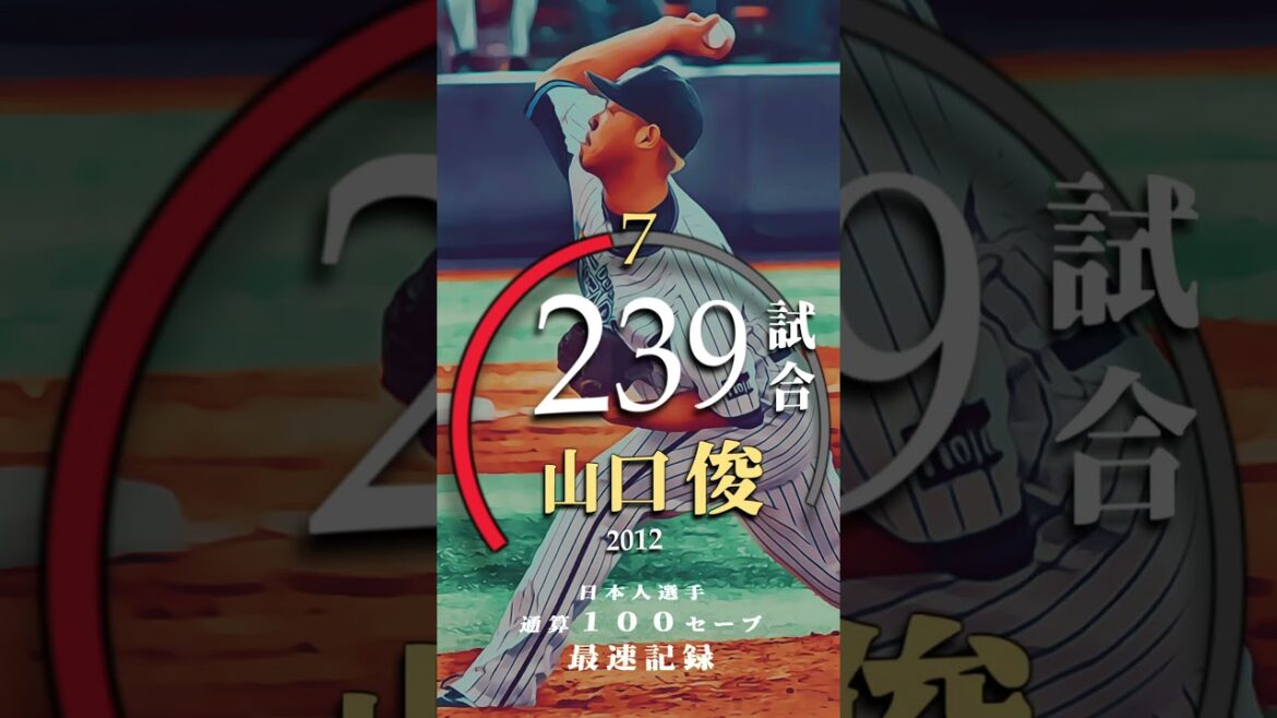 【栗林良吏、日本人最速タイ！】日本人選手 通算100セーブ到達スピードランキング トップ２０ #shorts