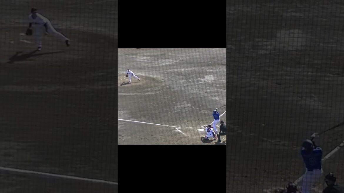 DeNA神里和毅 一二塁間を抜くヒットを放つ（2024年3月13日 教育リーグ 読売ジャイアンツ対 横浜DeNAベイスターズ）