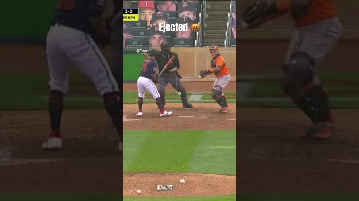 MLB | Rosario Ejected after strike out #ejected #mlb #shorts #baseball