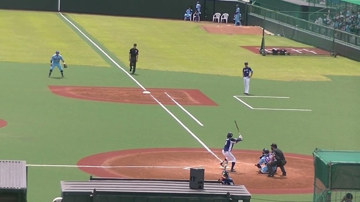 山野辺翔をファールフライに打ち取る奥川恭伸＜2軍・ヤクルトスワローズ対 西武ライオンズ  2024年5月26日＞