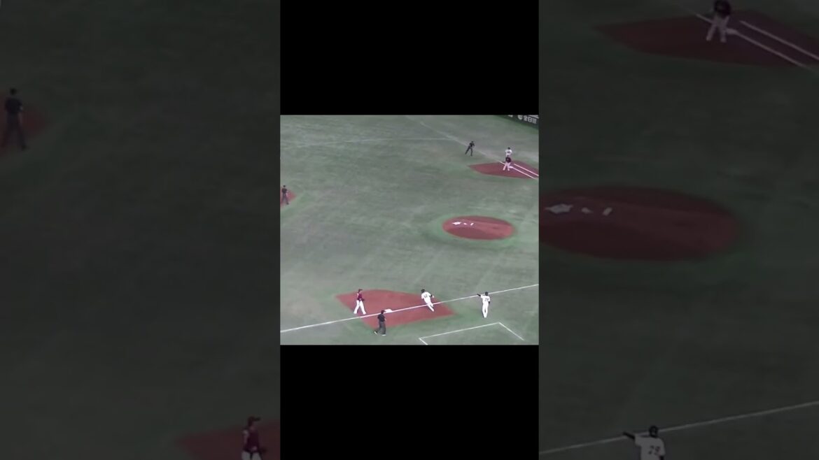 ルーキー佐々木俊輔 二塁ゴロ小深田大翔のスローイング（2024年3月23日 読売ジャイアンツ対 楽天ゴールデンイーグルス）