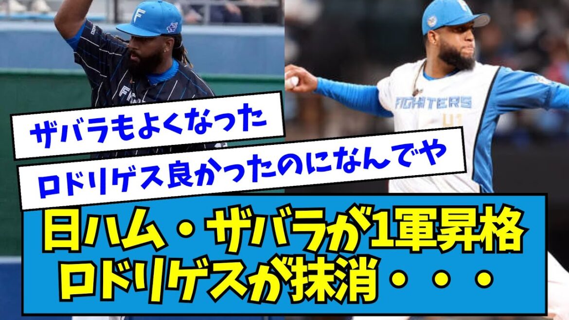 【なぜ】防御率2.08好調、日ハム・ロドリゲスが抹消・・・代わりにザバラが1軍昇格【なんJ反応】