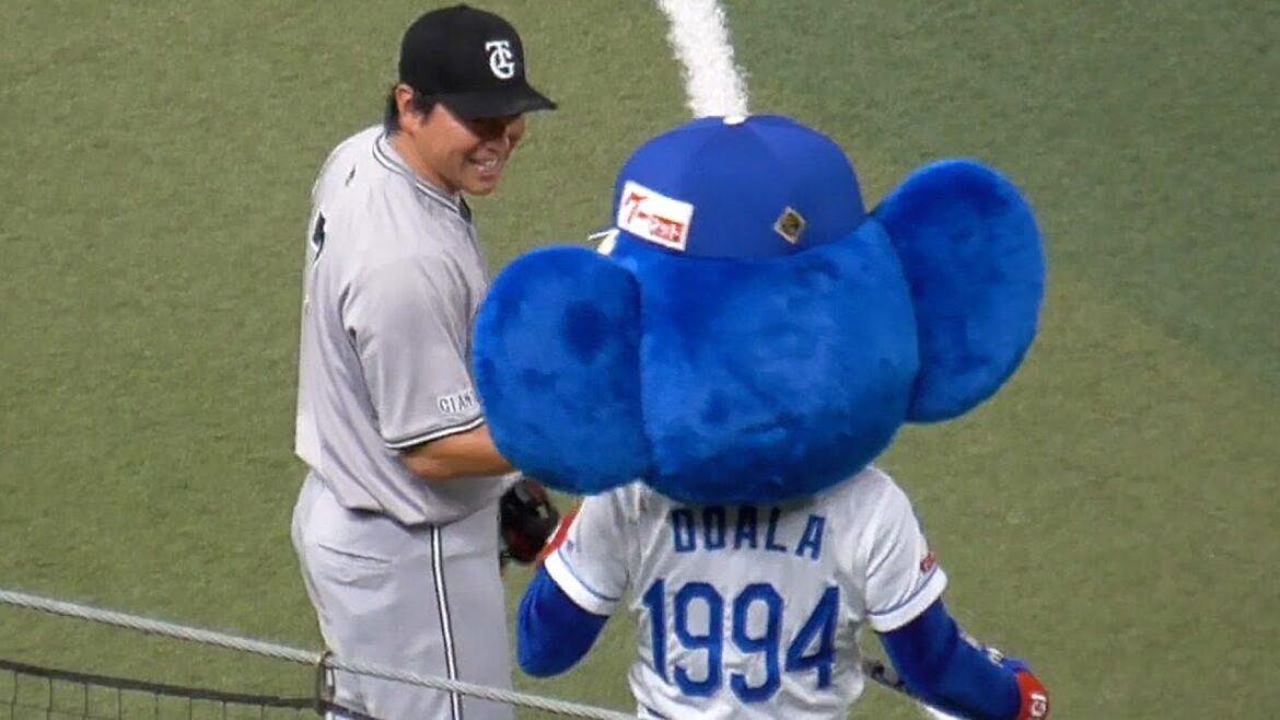 ドアラと長野久義　約1分間の立ち話　中日ドラゴンズVS読売ジャイアンツ　2024/05/