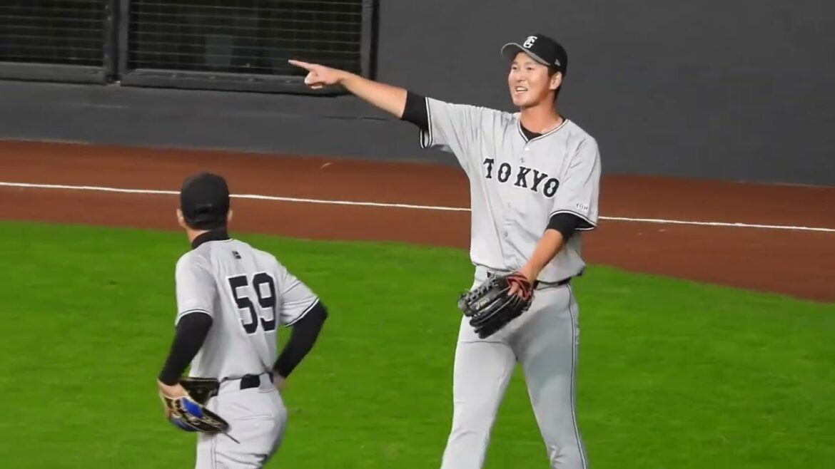 守備練習でイジメられる秋広優人w球場からいなくなる男👨巨人対日本ハム　エスコンフィールド北海道