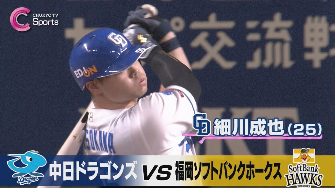 細川成也が猛打賞【６月４日 中日ドラゴンズ vs 福岡ソフトバンクホークス ハイライト】