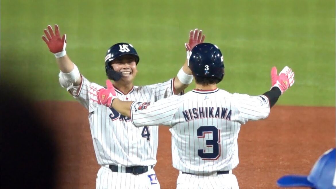 まさかのサヨナラ内野安打で試合終了！丸山和郁の笑顔が眩しい！勝利の瞬間！東京ヤクルトスワローズ 2024/06/04 バント